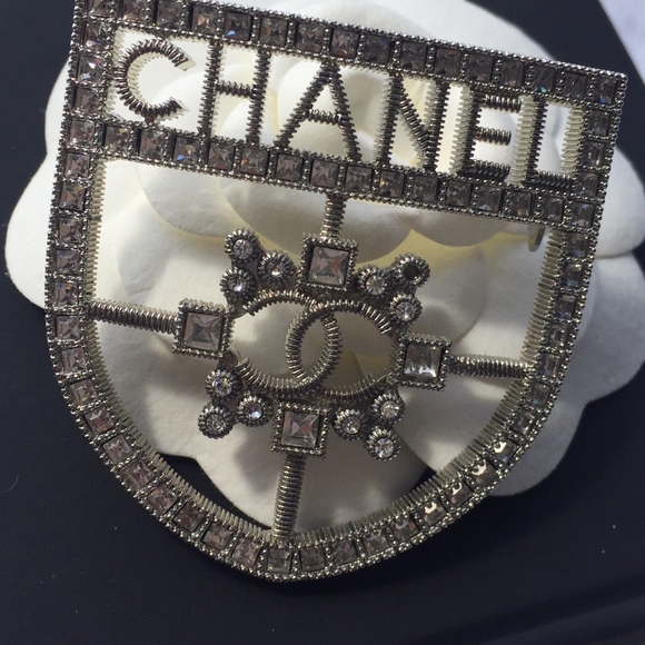 Authentic Chanel Shield Brooch - Picture 1 of 5